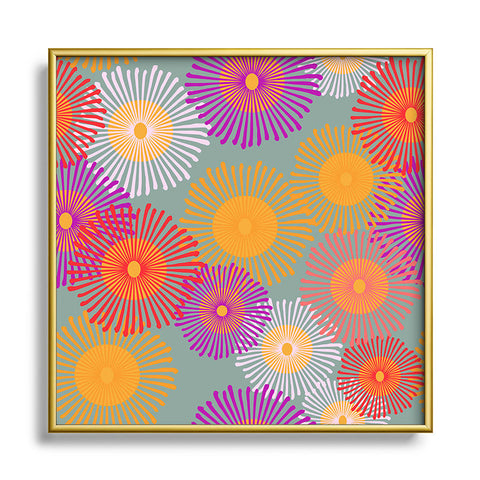 Mirimo Fleurette Metal Square Framed Art Print