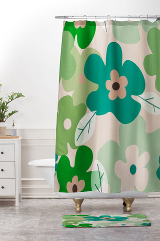 Mirimo FloraPop Spring Shower Curtain And Mat