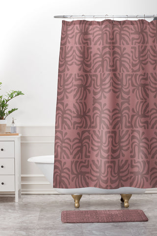 Mirimo Folie Mauve Shower Curtain And Mat