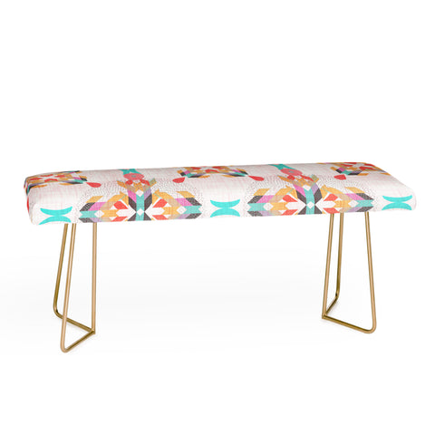 Mirimo Geometric Damask Bench