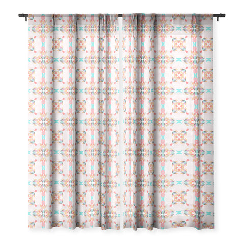 Mirimo Geometric Damask Sheer Window Curtain
