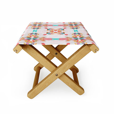 Mirimo Geometric Damask Folding Stool