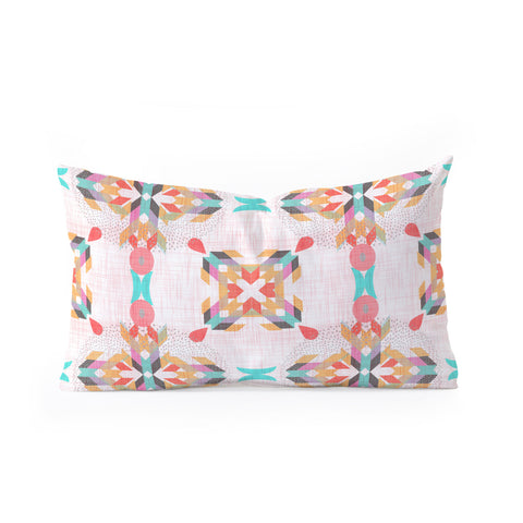 Mirimo Geometric Damask Oblong Throw Pillow