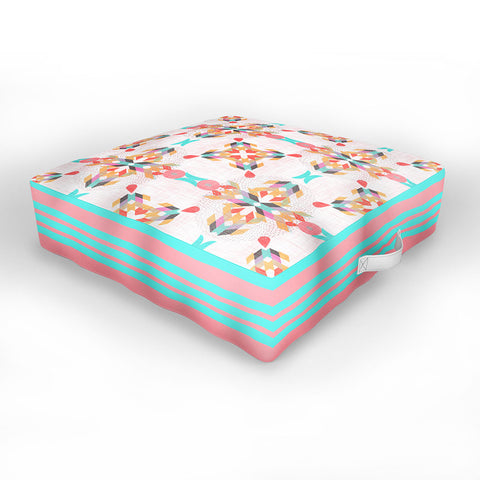 Mirimo Geometric Damask Outdoor Floor Cushion