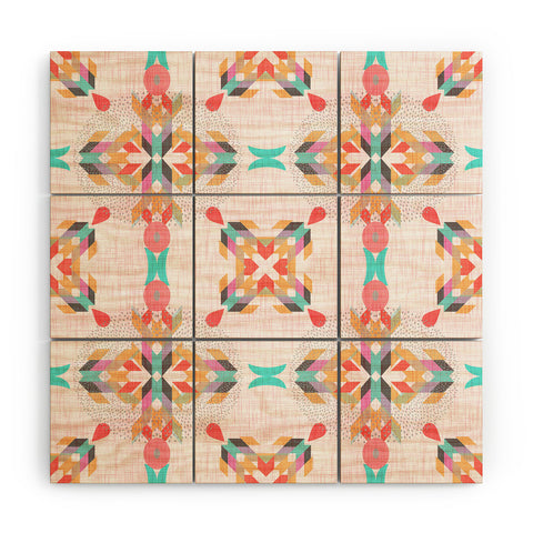 Mirimo Geometric Damask Wood Wall Mural