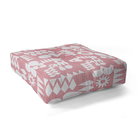 Mirimo Geometric Play Pink Floor Pillow Square