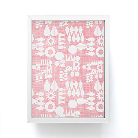 Mirimo Geometric Play Pink Framed Mini Art Print