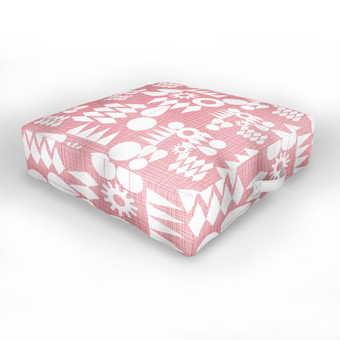 Mirimo Geometric Play Pink Outdoor Floor Cushion
