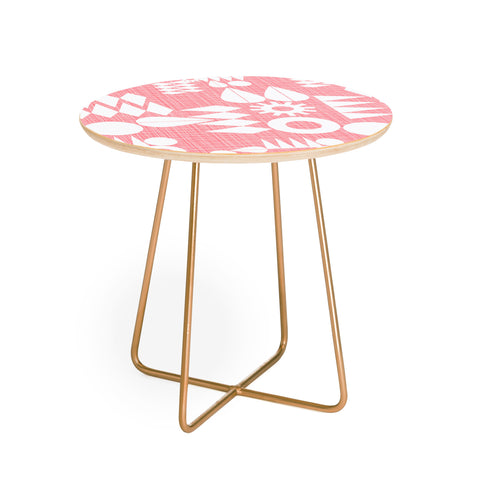 Mirimo Geometric Play Pink Round Side Table