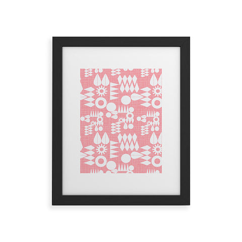 Mirimo Geometric Play Pink Framed Art Print