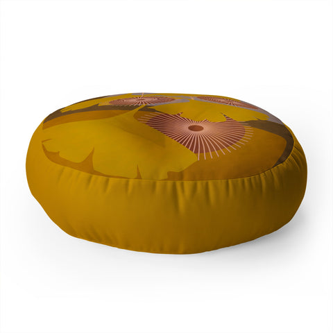 Mirimo Gingko Fall Floor Pillow Round