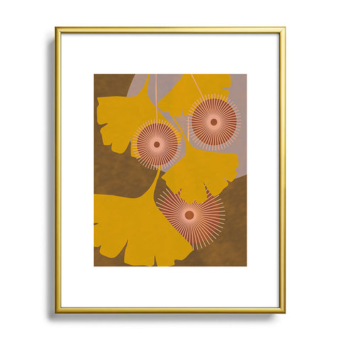 Mirimo Gingko Fall Metal Framed Art Print