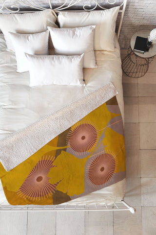 Mirimo Gingko Fall Fleece Throw Blanket