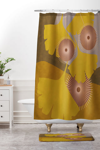 Mirimo Gingko Fall Shower Curtain And Mat