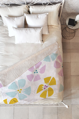 Mirimo Happy Blooms Fleece Throw Blanket
