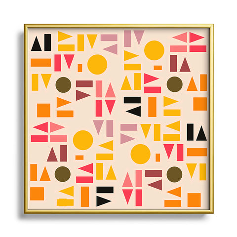 Mirimo joyful fragments Metal Square Framed Art Print