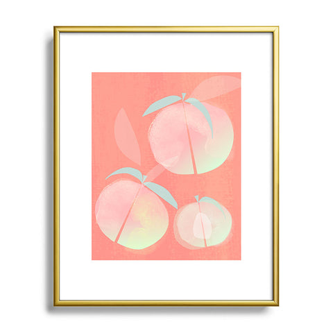 Mirimo Juicy Peaches Metal Framed Art Print