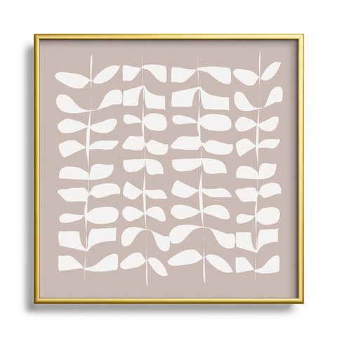 Mirimo Kala Beige Metal Square Framed Art Print