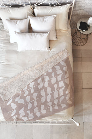Mirimo Kala Beige Fleece Throw Blanket