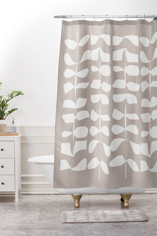 Mirimo Kala Beige Shower Curtain And Mat