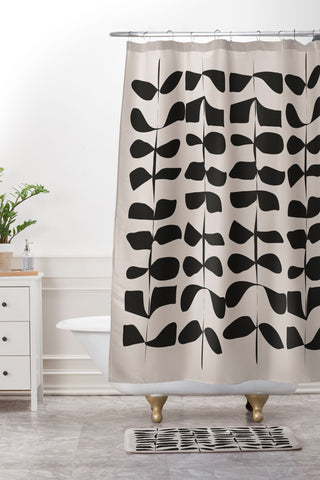 Mirimo Kala Black Shower Curtain And Mat