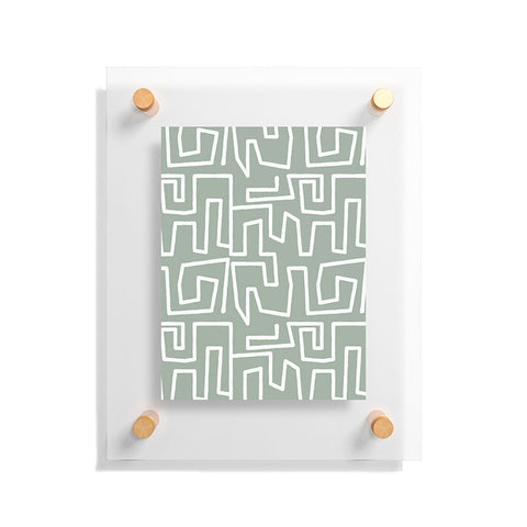 Mirimo Labyrinth Light Sage Floating Acrylic Print