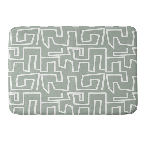 Mirimo Labyrinth Light Sage Memory Foam Bath Mat
