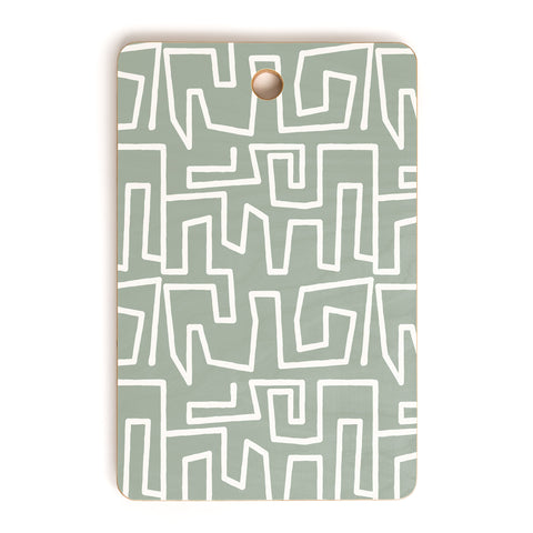 Mirimo Labyrinth Light Sage Cutting Board Rectangle