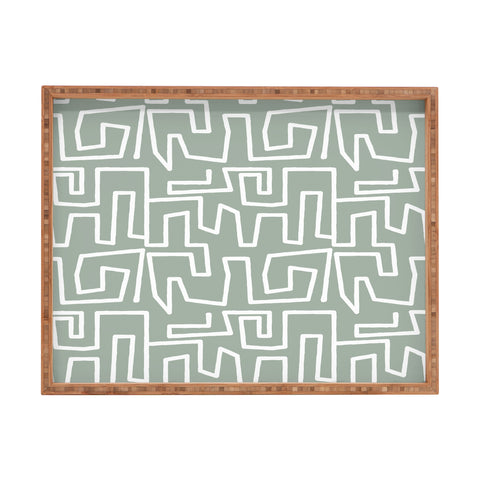 Mirimo Labyrinth Light Sage Rectangular Tray