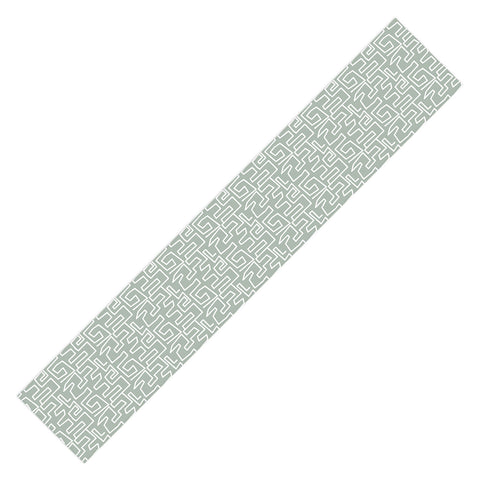 Mirimo Labyrinth Light Sage Table Runner