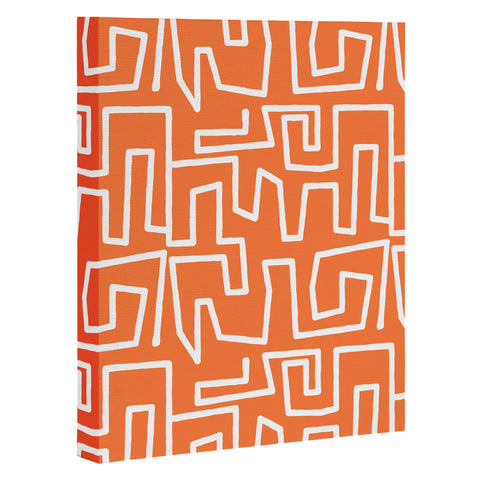 Mirimo Labyrinth Orange Art Canvas