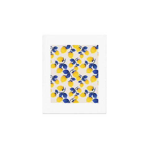 Mirimo Lemons Blue Art Print