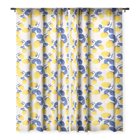 Mirimo Lemons Blue Sheer Non Repeat
