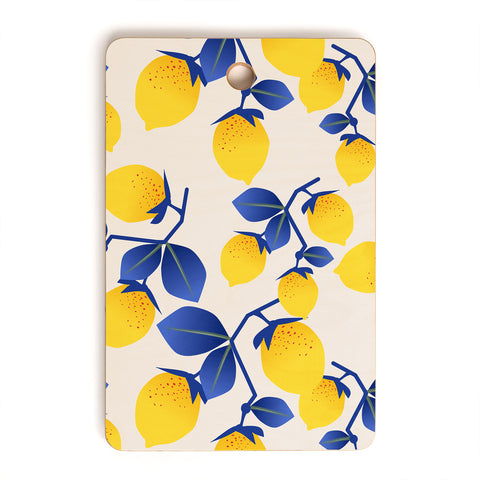 Mirimo Lemons Blue Cutting Board Rectangle