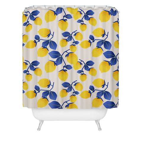Mirimo Lemons Blue Shower Curtain