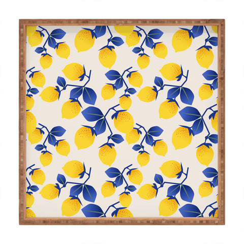 Mirimo Lemons Blue Square Tray