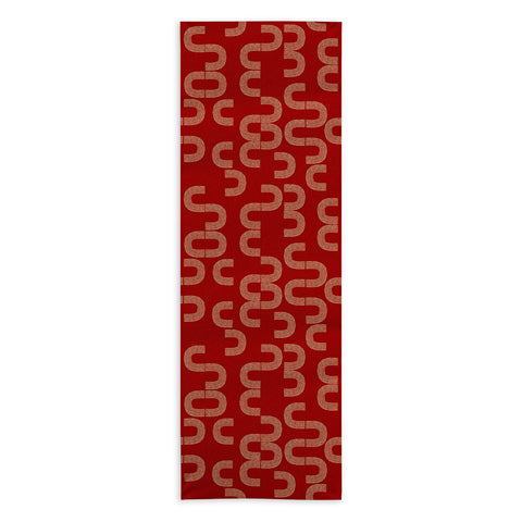 Mirimo Meeting Gold On Red Yoga Towel