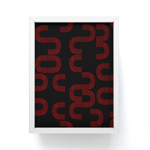 Mirimo Meetings Red on Black Framed Mini Art Print