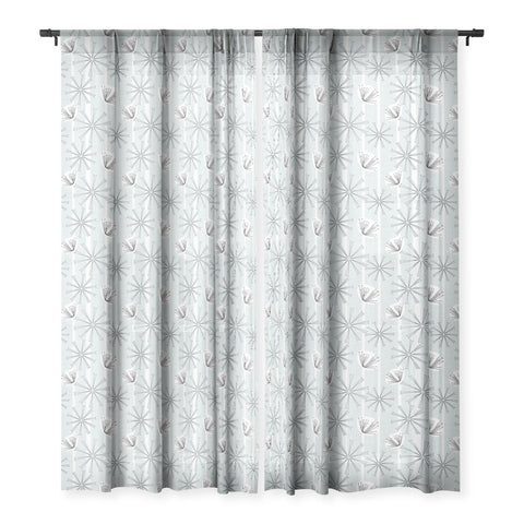 Mirimo Midcentury Floral Light Sheer Window Curtain