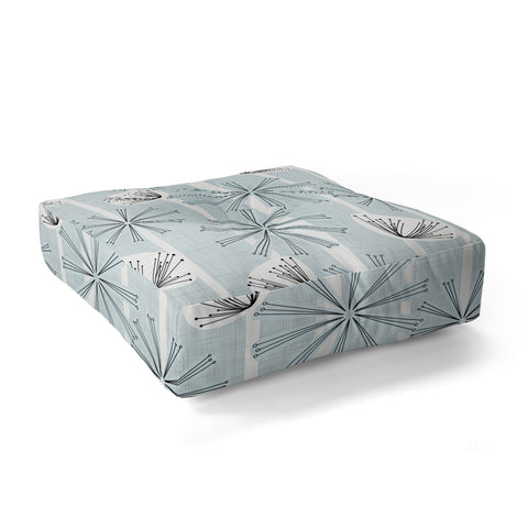 Mirimo Midcentury Floral Light Floor Pillow Square