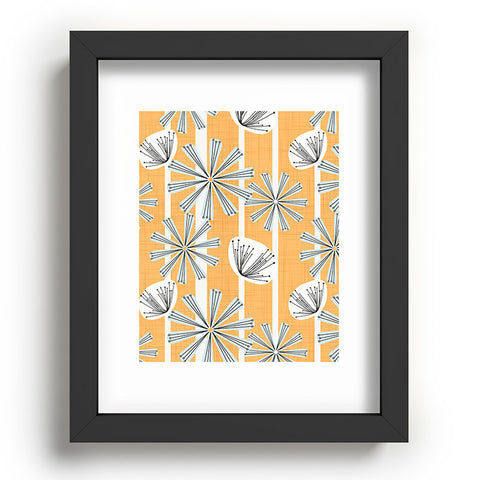 Mirimo Midcentury Floral Mustard Recessed Framing Rectangle