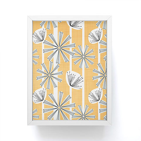 Mirimo Midcentury Floral Mustard Framed Mini Art Print