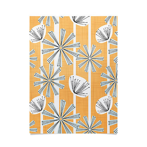 Mirimo Midcentury Floral Mustard Poster