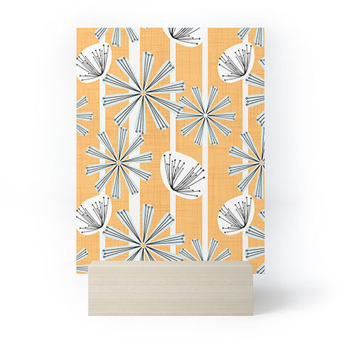 Mirimo Midcentury Floral Mustard Mini Art Print