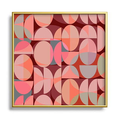 Mirimo Modern Blues Square Metal Framed Art Print