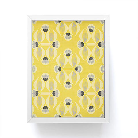 Mirimo Modern Damask Yellow Framed Mini Art Print