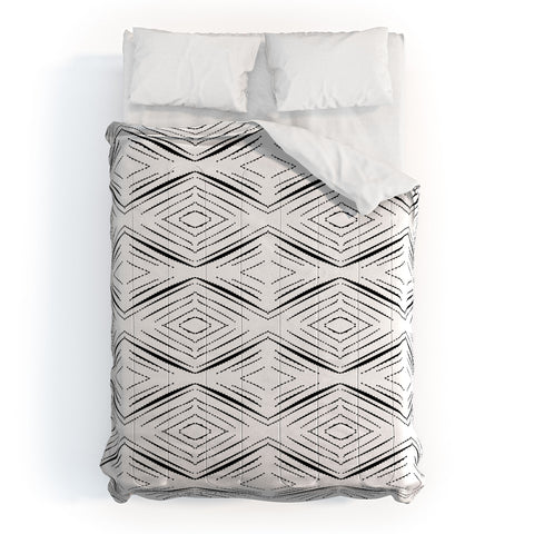 Mirimo Modern Mudcloth White Comforter