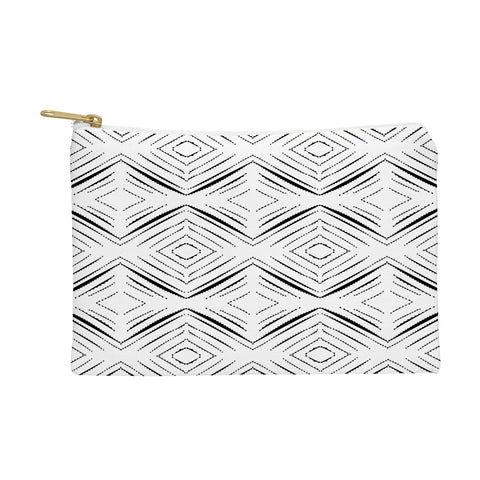 Mirimo Modern Mudcloth White Pouch