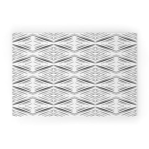 Mirimo Modern Mudcloth White Welcome Mat