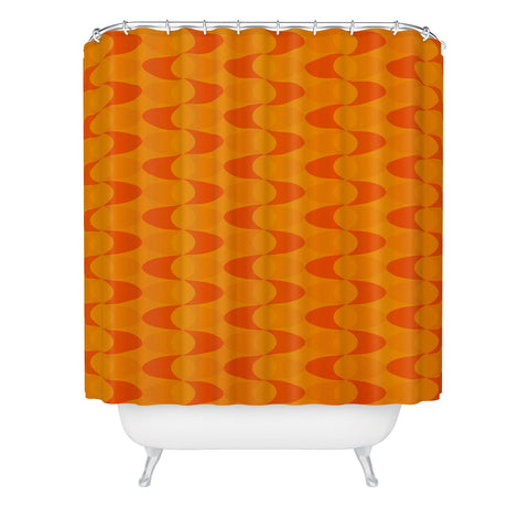 Mirimo Modern Retro Wavy Sun Shower Curtain